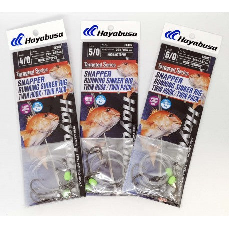 Running Sinker Snapper Rig Twin Pack EX305 - Japanese Hooks